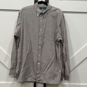 Ralph Lauren Men's Black and White Striped Shirt